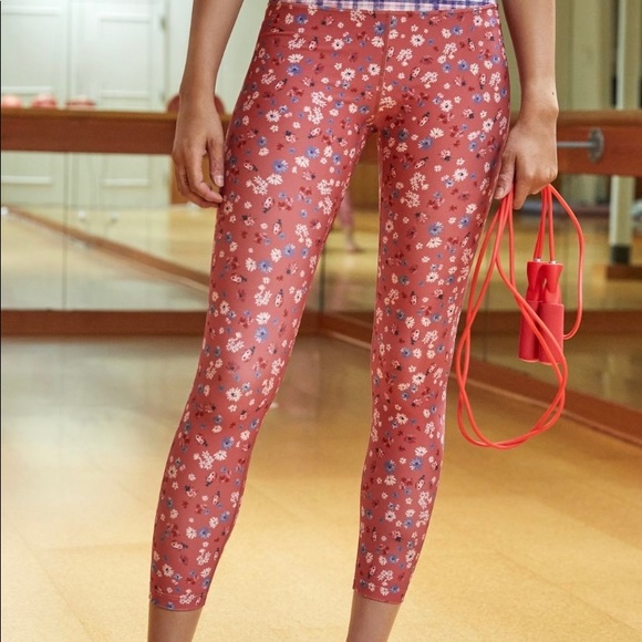 Anthropologie Floral Contrasting Leggings, Size M - Picture 3 of 6